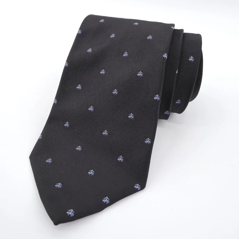 NEW‎ Brooks Brothers Golden Fleece Logo Silk Tie Navy Blue Regular Mens OS